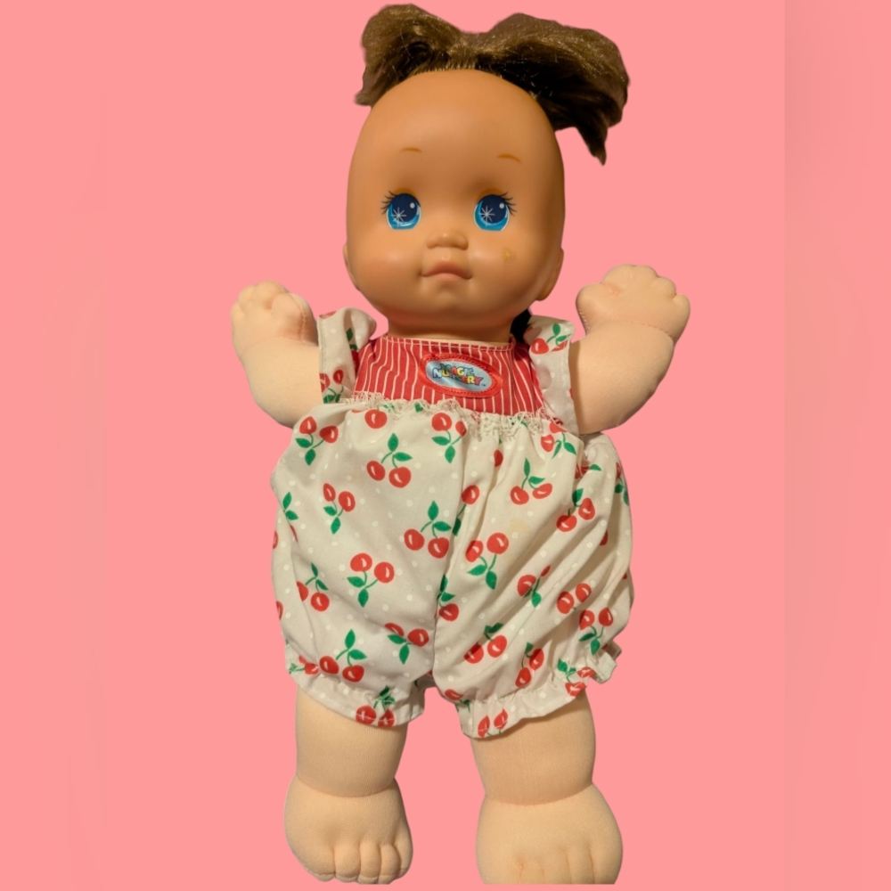 Vintage Magic Nursery Baby Doll with Brown Hair